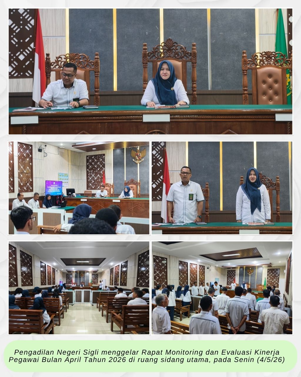 RAPAT MONITORING DAN EVALUASI KINERJA PEGAWAI PERIODE BULAN APRIL TAHUN 2026
