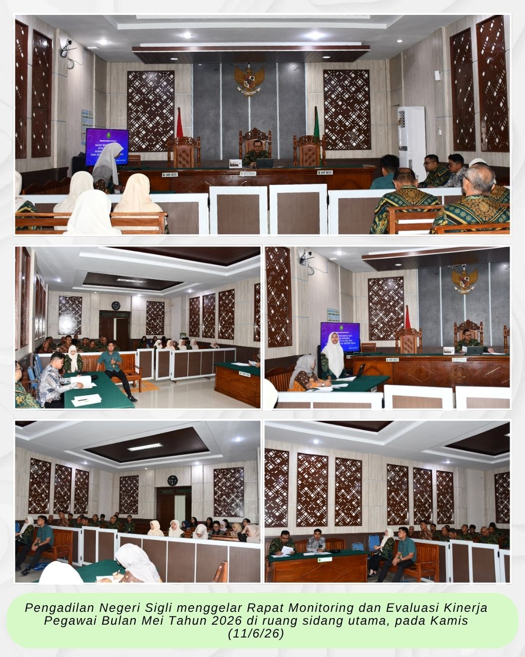 RAPAT MONITORING DAN EVALUASI KINERJA PEGAWAI PERIODE BULAN MEI TAHUN 2026