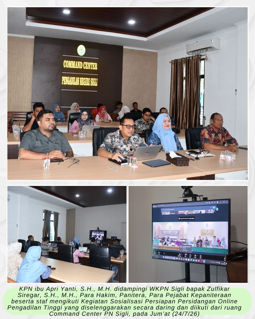 SOSIALISASI PERSIAPAN PERSIDANGAN ONLINE PENGADILAN TINGGI