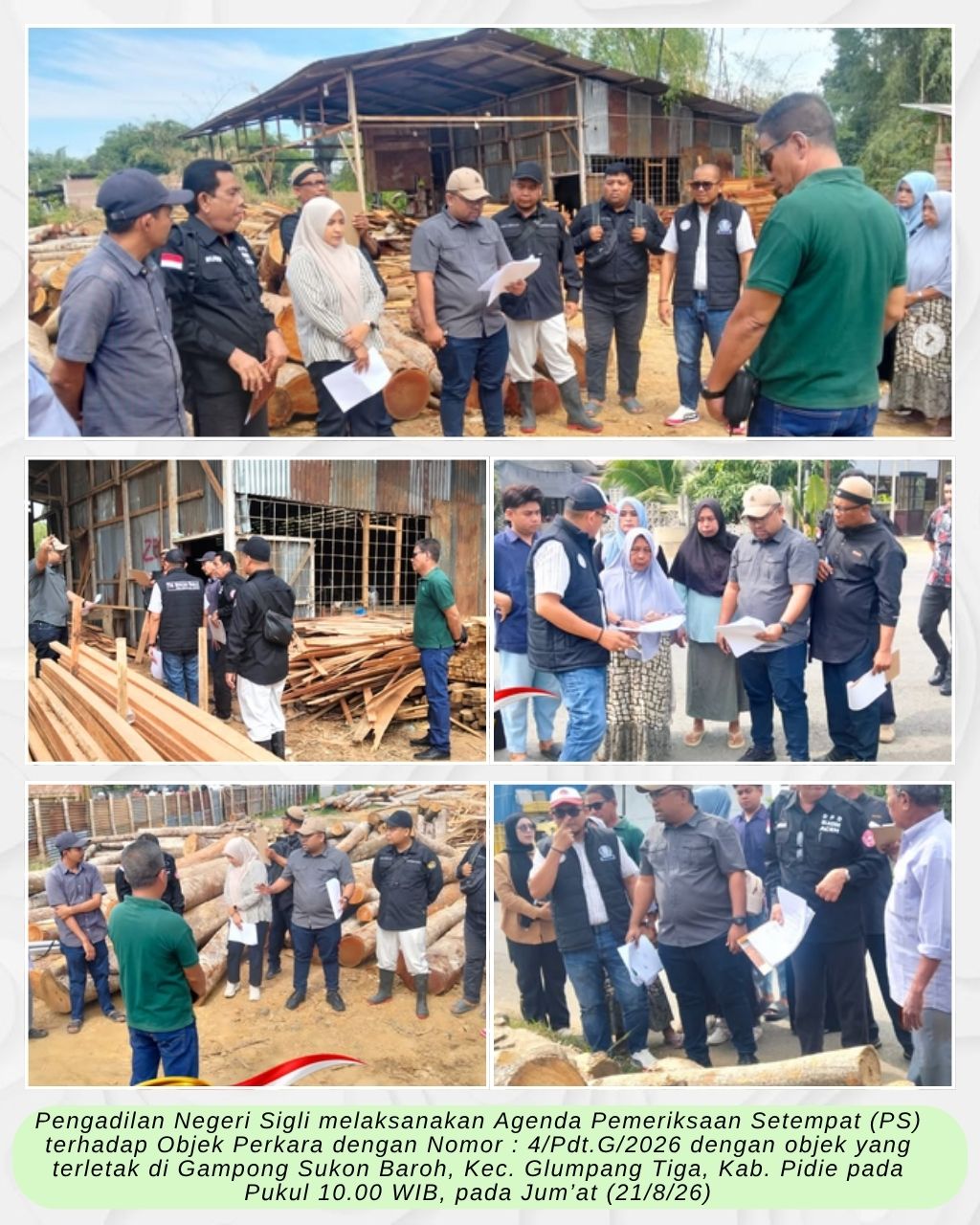PEMERIKSAAN SETEMPAT PERKARANOMOR : 4/ Pdt.G/2026/PN Sgi