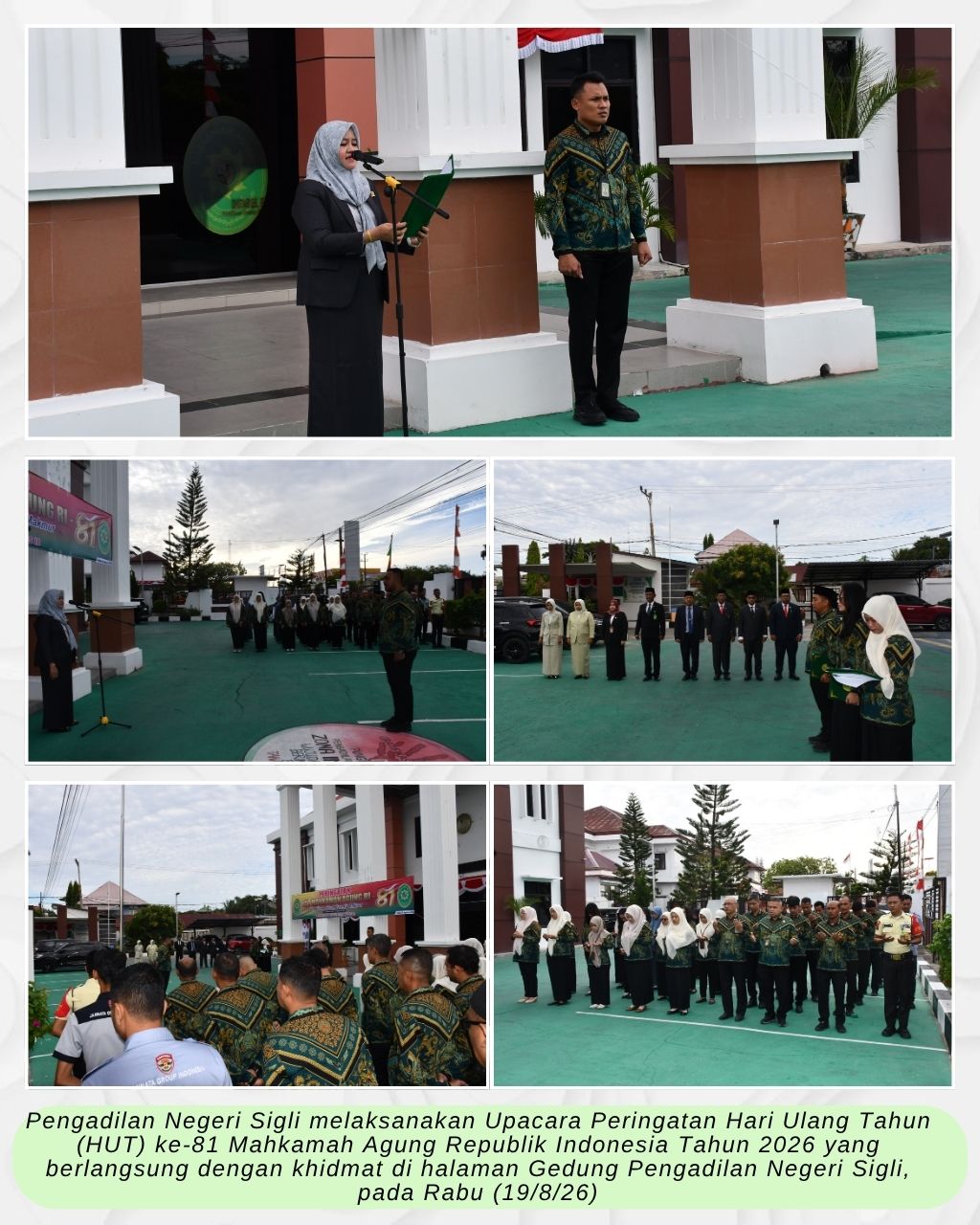 UPACARA PERINGATAN HUT KE-81 MAHKAMAH AGUNG REPUBLIK INDONESIA