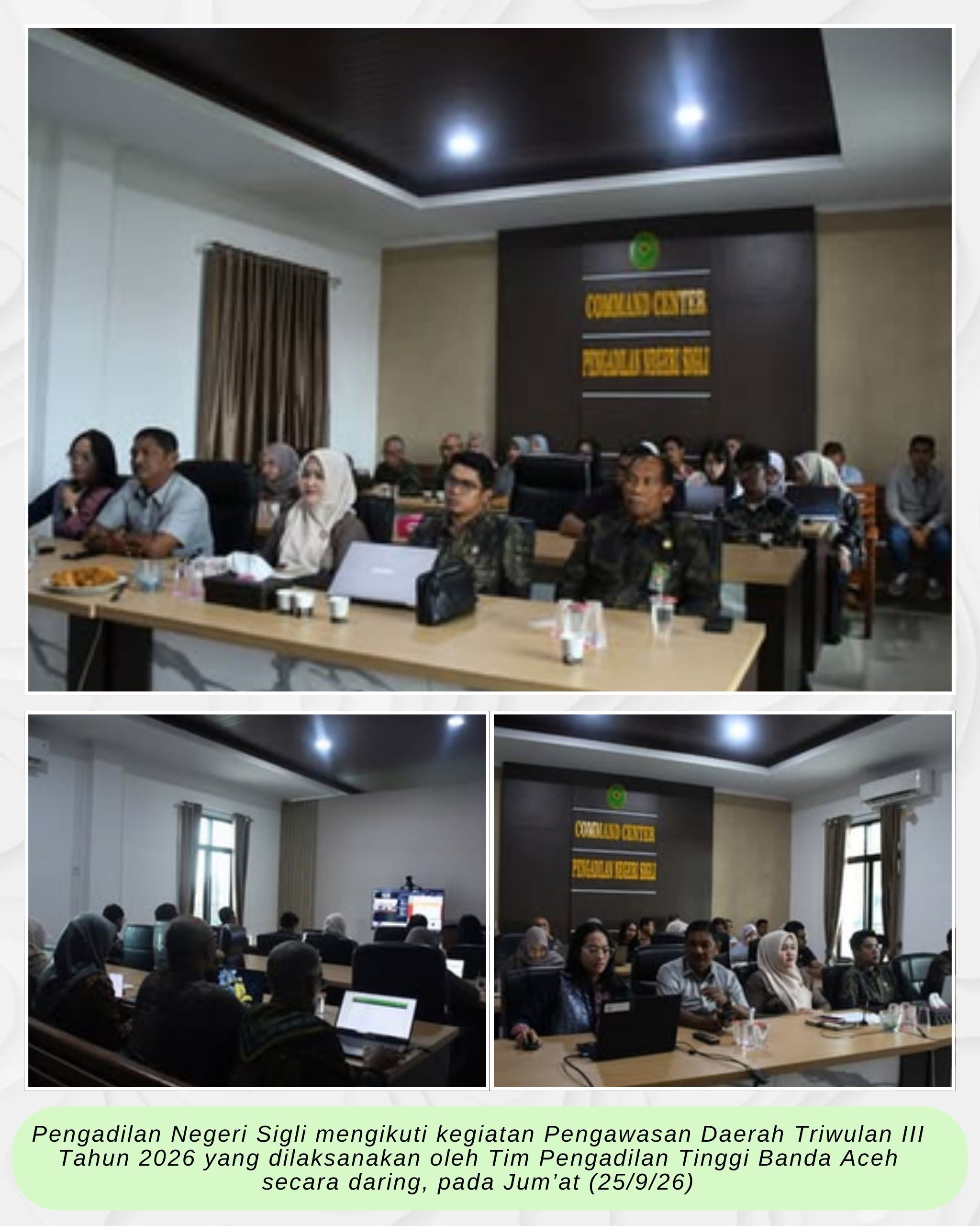 PENGAWASAN DAERAH TRIWULAN III TAHUN 2026 OLEH PT BANDA ACEH