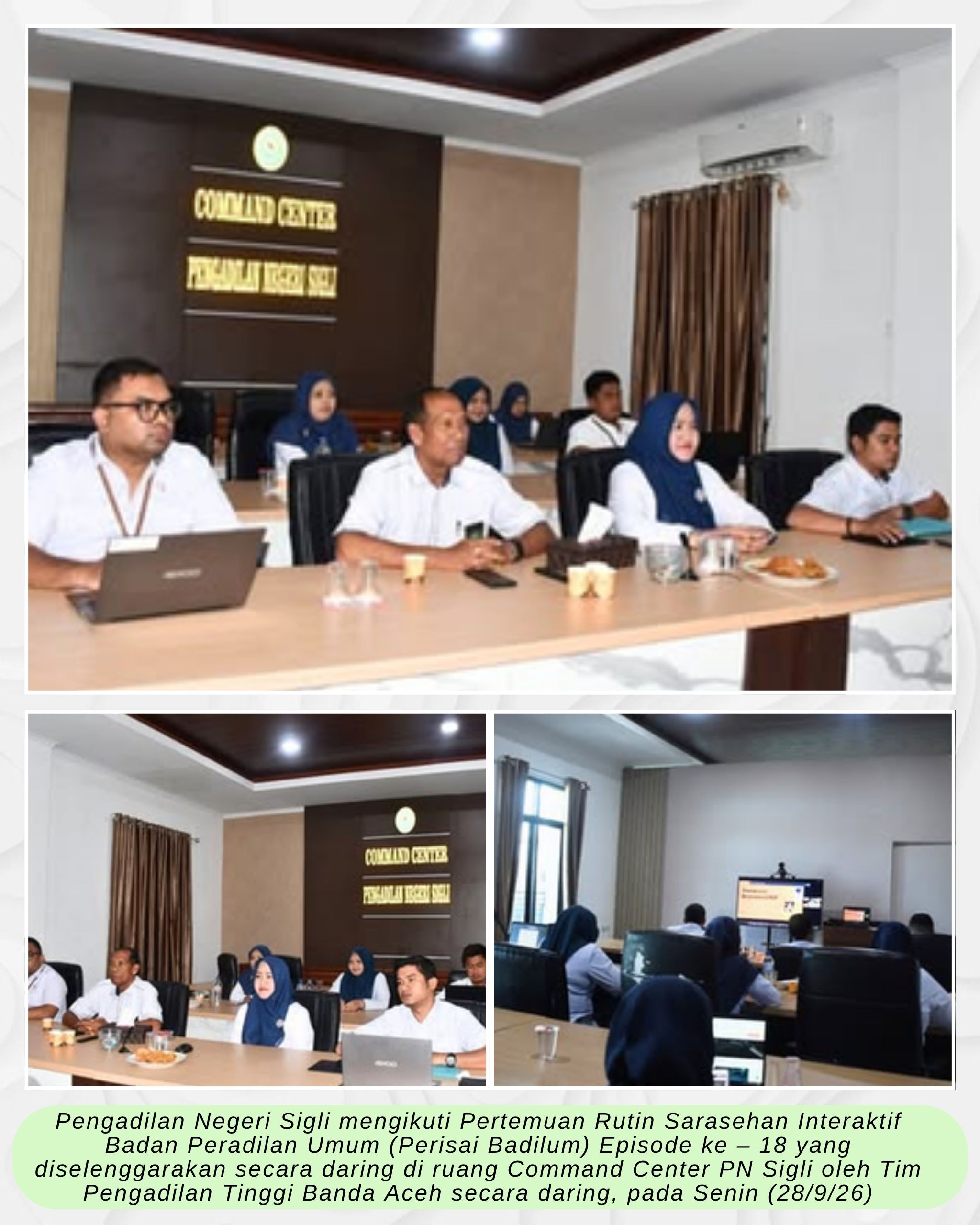 PERTEMUAN RUTIN DAN SARASEHAN INTERAKTIF BADAN PERADILAN UMUM (PERISAI BADILUM) EPISODE KE-18